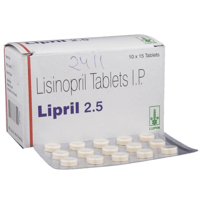 Lipril 2.5 Tablet – Lisinopril (2.5mg) 2.5 mg by Lupin Ltd — photo 1 of 6
