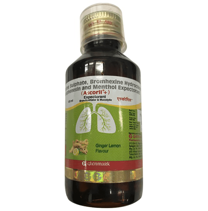 Ascoril Plus Expectorant Ginger Lemon