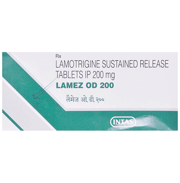 Lamez OD 200 Tablet SR – Lamotrigine (200mg) 200 mg by Intas Pharmaceuticals Ltd — photo 1 of 4