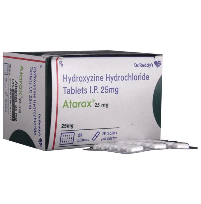 Atarax 25mg Tablet – Hydroxyzine (25mg) 25 mg by Dr Reddy's Laboratories Ltd — photo 1 of 6