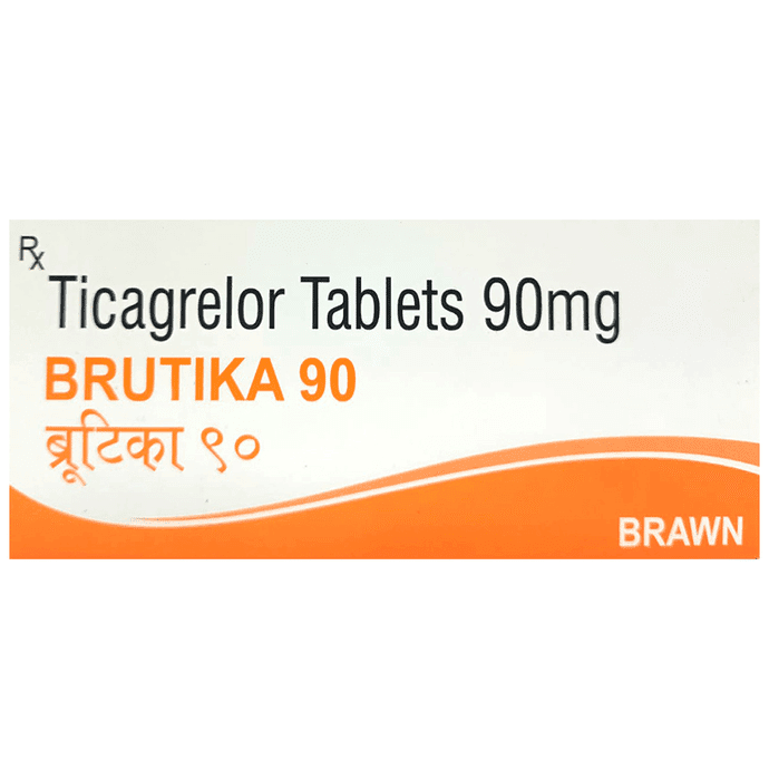 Brutika 90 Tablet – Ticagrelor (90mg) 90 mg by Brawn Laboratories Ltd