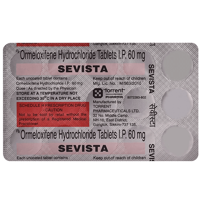 Sevista Tablet – Centchroman (60mg) by Torrent Pharmaceuticals Ltd — photo 1 of 2