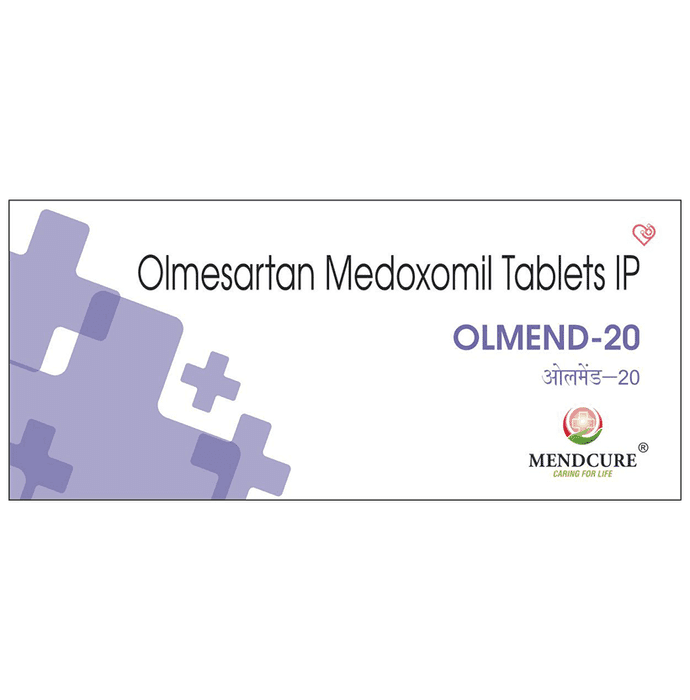 Olmend 20 Tablet – Olmesartan Medoxomil (20mg) 20 mg by Mendcure Life Sciences Pvt Ltd — photo 1 of 2