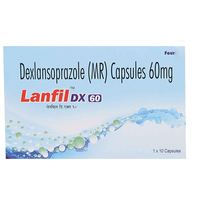 Lanfil DX 60 Capsule MR – Dexlansoprazole (60mg) 60 mg by Fourrts India Laboratories Pvt Ltd — photo 1 of 2