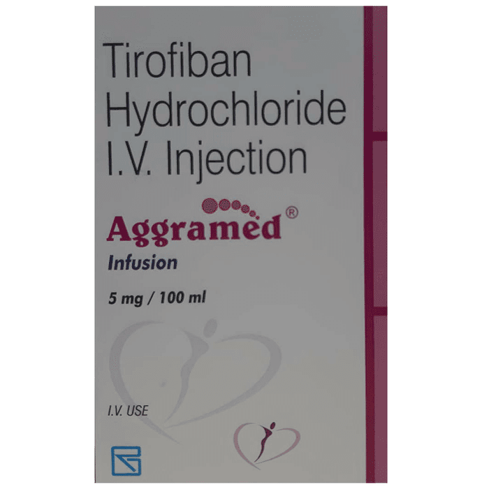 Aggramed 5mg Infusion – Tirofiban (5mg) 5 mg by Zydus Cadila — photo 1 of 3
