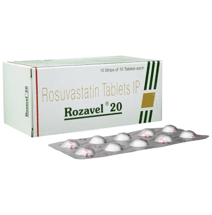 Rozavel 20 Tablet – Rosuvastatin (20mg) 20 mg by Sun Pharmaceutical Industries Ltd — photo 1 of 4