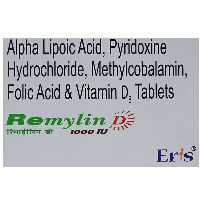 Remylin D 1000IU Tablet – 27ab528c-121c-4055-9f35-8cea2e5d463a by Eris Lifesciences Ltd — photo 1 of 5