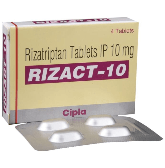 Rizact 10 Tablet – Rizatriptan (10mg) 10 mg by Cipla Ltd — photo 1 of 6