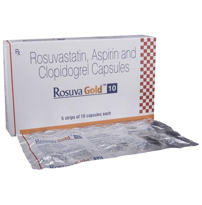 Rosuva Gold 10 Capsule – Aspirin (75mg) 10 mg by Pure and Cure Healthcare Private Limited — photo 1 of 5