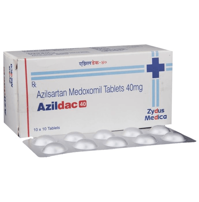 Azildac 40 Tablet – Azilsartan medoxomil (40mg) 40 mg by Zydus Cadila — photo 1 of 6