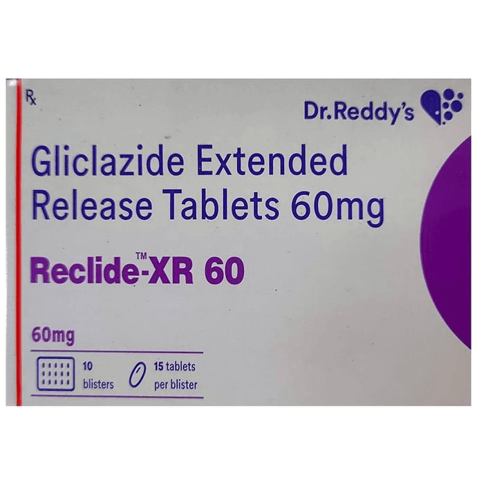 Reclide -XR 60 Tablet – Gliclazide (60mg) 60 mg by Dr Reddy's Laboratories Ltd — photo 1 of 4