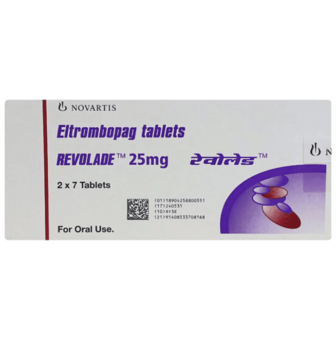 Revolade 25mg Tablet – Eltrombopag (25mg) 25 mg by Novartis India Ltd — photo 1 of 3