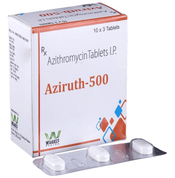 Aziruth 500 Tablet – Azithromycin (500mg) 500 mg by Woakes Pharma — photo 1 of 6
