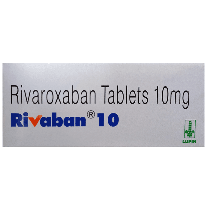 Rivaban 10 Tablet – Rivaroxaban (10mg) 10 mg by Lupin Ltd — photo 1 of 4
