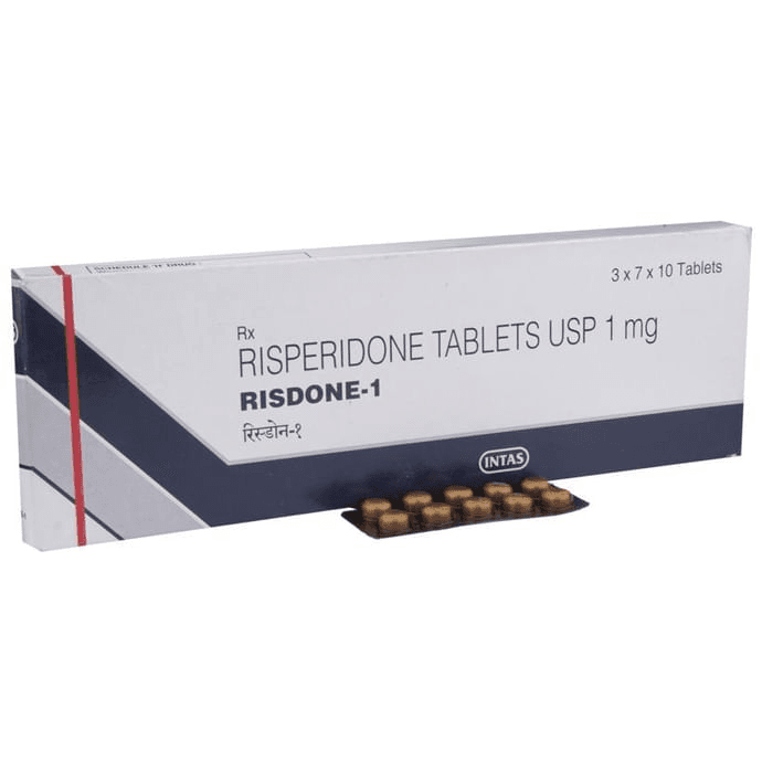 Risdone 1 Tablet – Risperidone (1mg) 1 mg by Intas Pharmaceuticals Ltd — photo 1 of 6