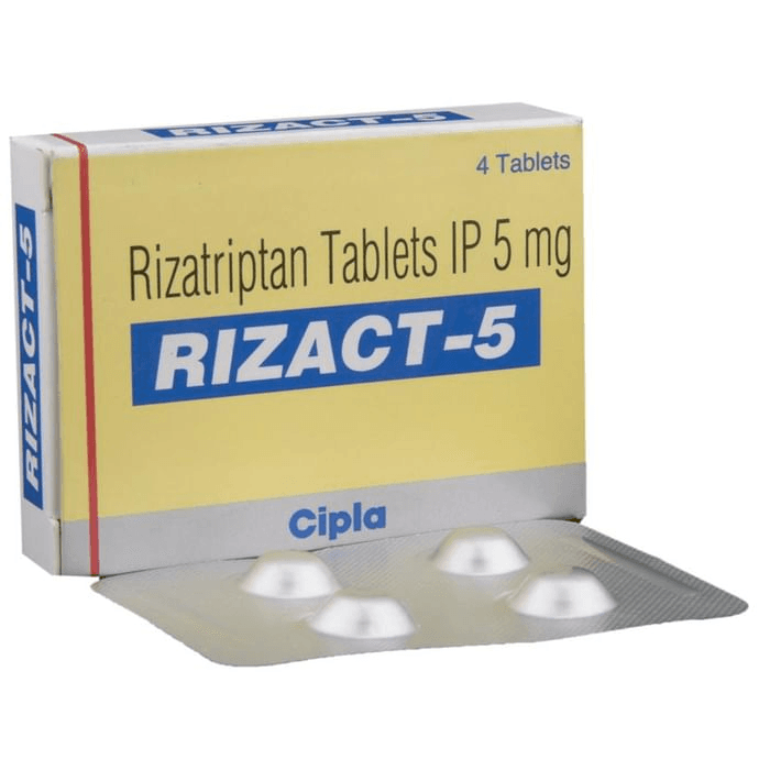 Rizact 5 Tablet – Rizatriptan (5mg) 5 mg by Cipla Ltd — photo 1 of 6