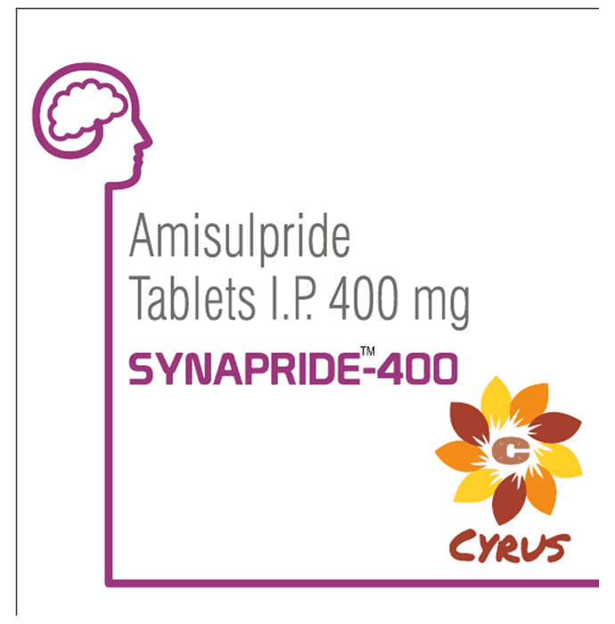 Synapride 400mg Tablet – Amisulpride (400mg) 400 mg by Cyrus Remedies — photo 1 of 3