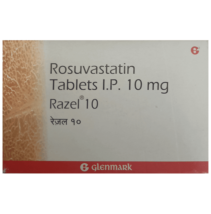 Razel 10 Tablet – Rosuvastatin (10mg) 10 mg by J B Chemicals and Pharmaceuticals Ltd — photo 1 of 3