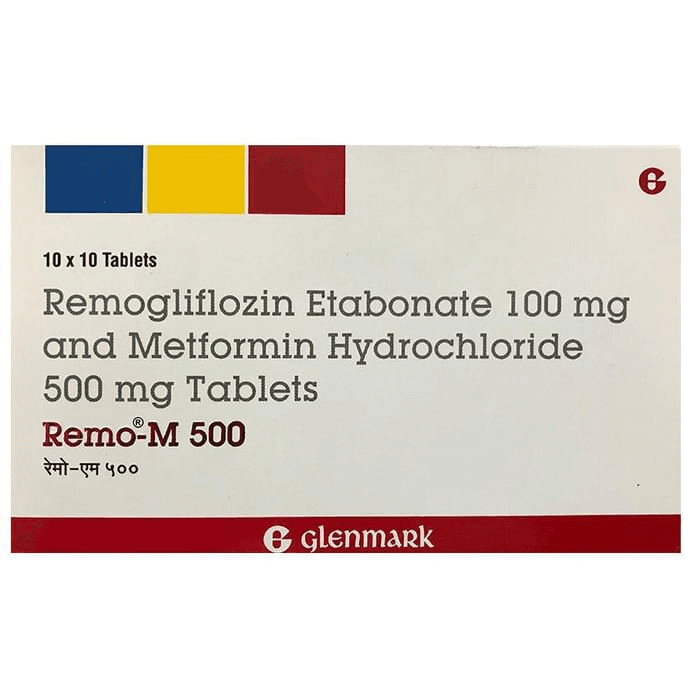 Remo-M 500 Tablet – Remogliflozin Etabonate (100mg) 500 mg by Glenmark Pharmaceuticals Ltd — photo 1 of 2