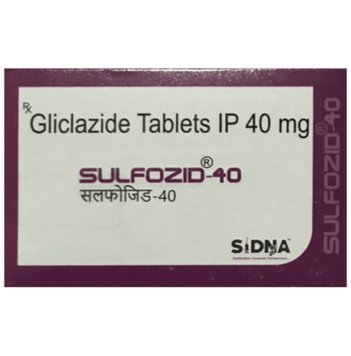Sulfozid 40 Tablet – Gliclazide (40mg) 40 mg by Sidna Healthcare Pvt Ltd — photo 1 of 3