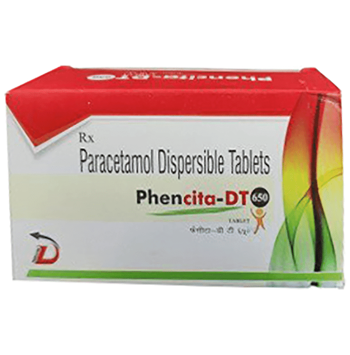 Phencita-DT 650 Tablet – Paracetamol (650mg) 650 mg by Disecure Pharma