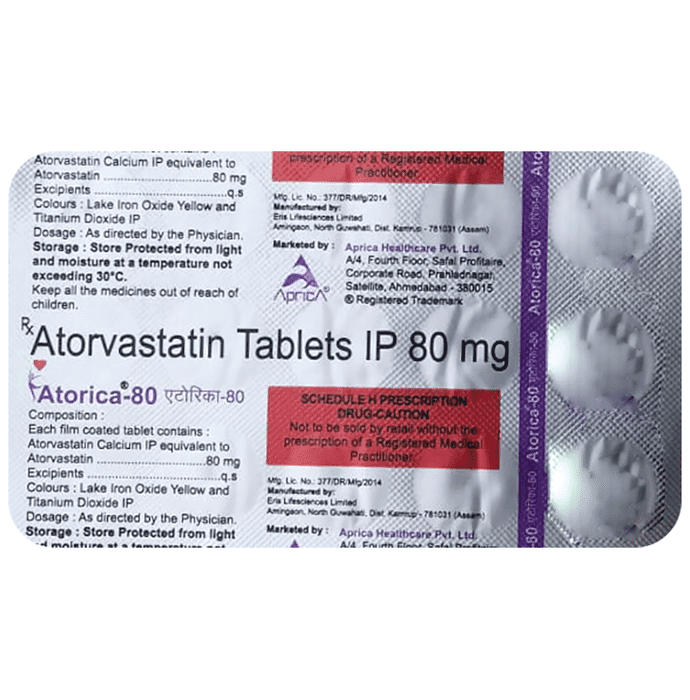 Atorica 80mg Tablet – 9a3b6fcf-3dc9-419c-974d-1b821e2416ee by Aprica Pharmaceuticals Pvt Ltd — photo 1 of 2