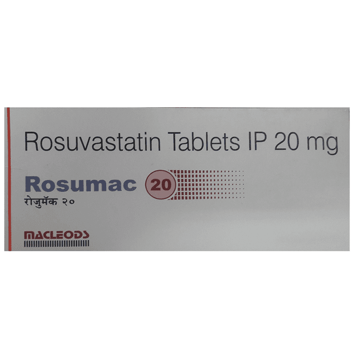 Rosumac 20 Tablet – 5e1e7a39-72f2-49af-ac3a-1627163fa716 by Macleods Pharmaceuticals Pvt Ltd — photo 1 of 2