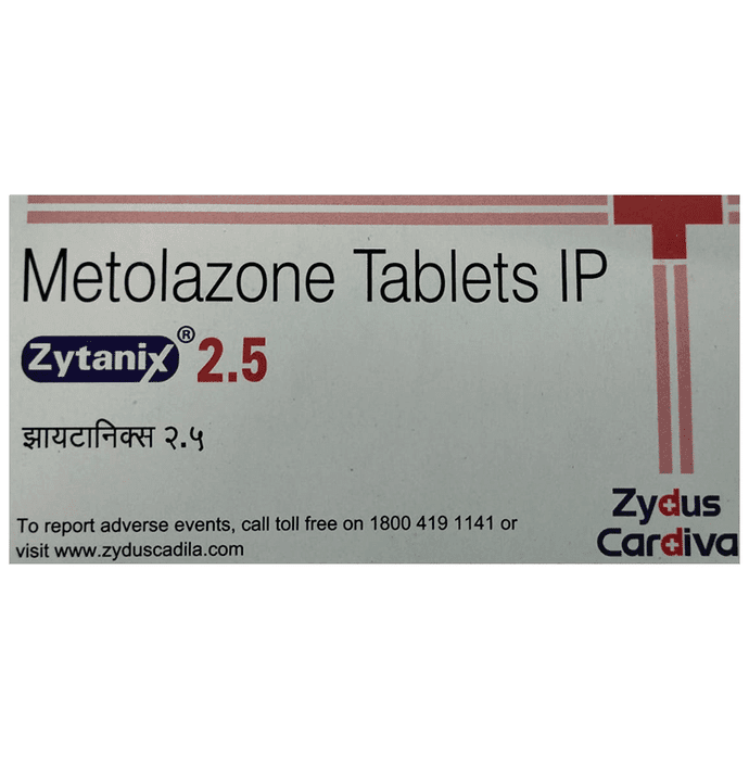 Zytanix 2.5 Tablet – Metolazone (2.5mg) 2.5 mg by Zydus Cadila — photo 1 of 5