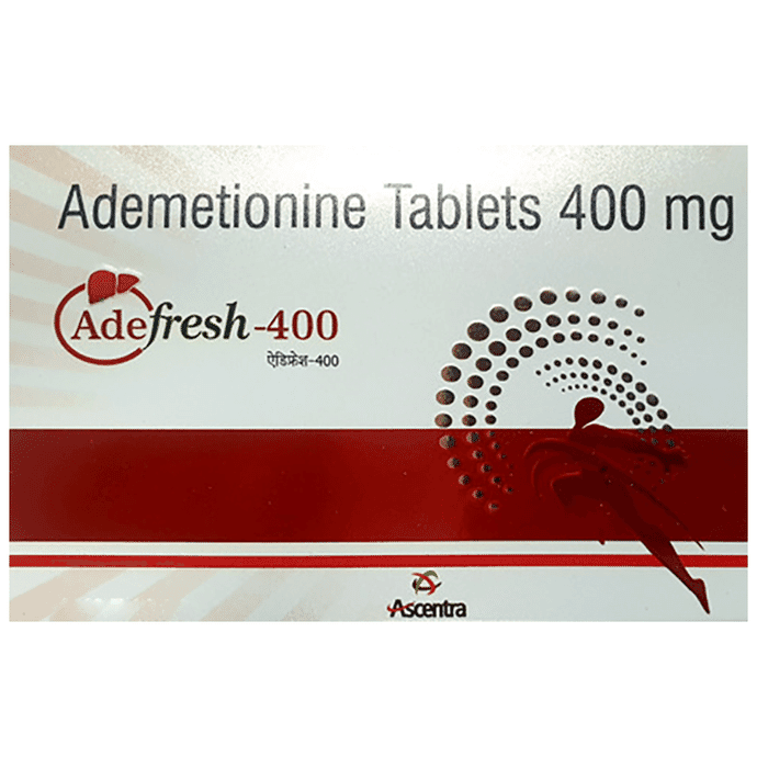 Adefresh 400 Tablet – Ademetionine (400mg) 400 mg by Sanatra Health Care — photo 1 of 2
