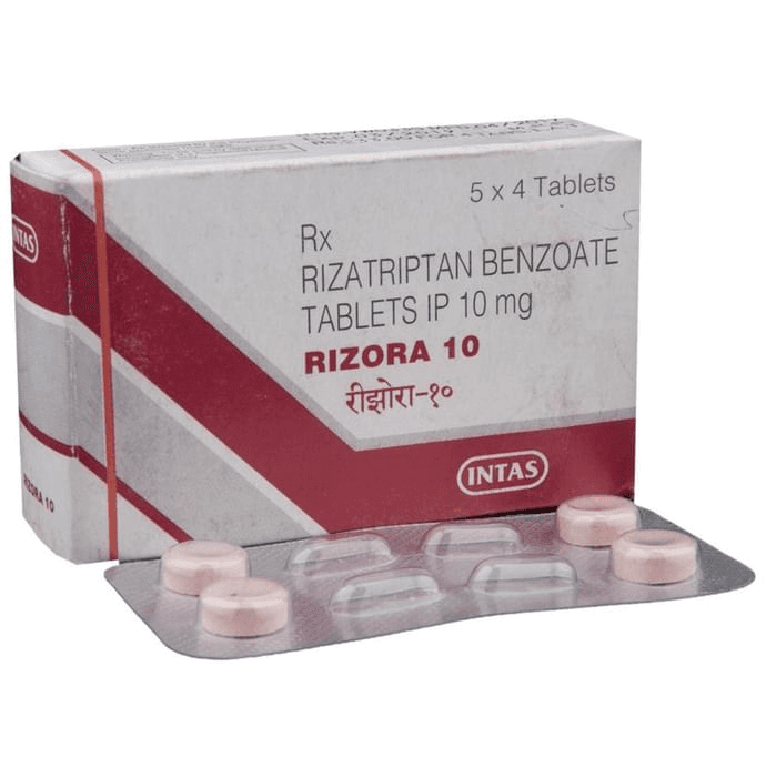 Rizora 10 Tablet – Rizatriptan (10mg) 10 mg by Intas Pharmaceuticals Ltd — photo 1 of 6