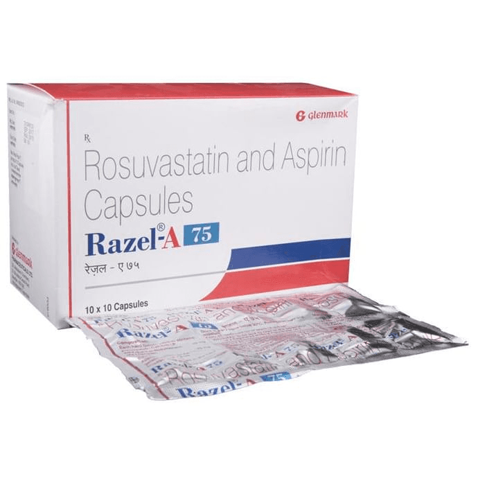 Razel-A 75 Capsule – Rosuvastatin (10mg) 75 mg by Glenmark Pharmaceuticals Ltd — photo 1 of 5