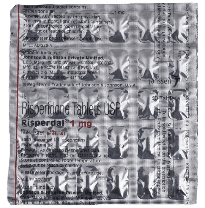Risperdal 1mg Tablet – Risperidone (1mg) 1 mg by Janssen Pharmaceuticals — photo 1 of 3