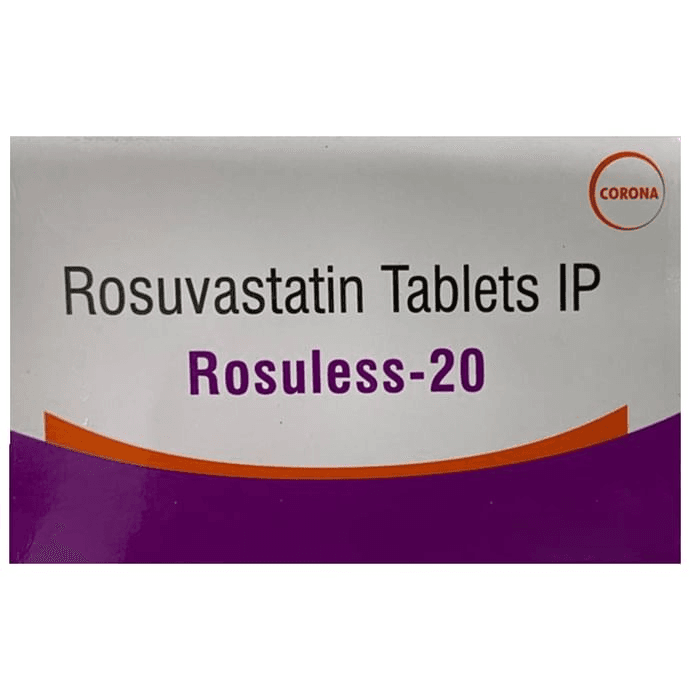 Rosuless 20 Tablet – 91aad06a-ba80-4069-bc24-82a1f2167395 by Corona Remedies Pvt Ltd — photo 1 of 4