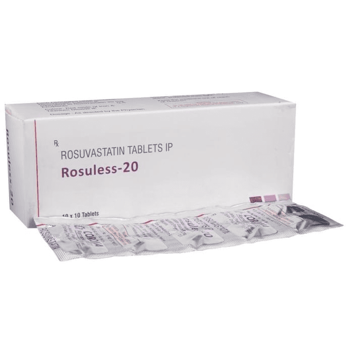 Rosuless 20 Tablet – Rosuvastatin (20mg) 20 mg by Corona Remedies Pvt Ltd — photo 1 of 5