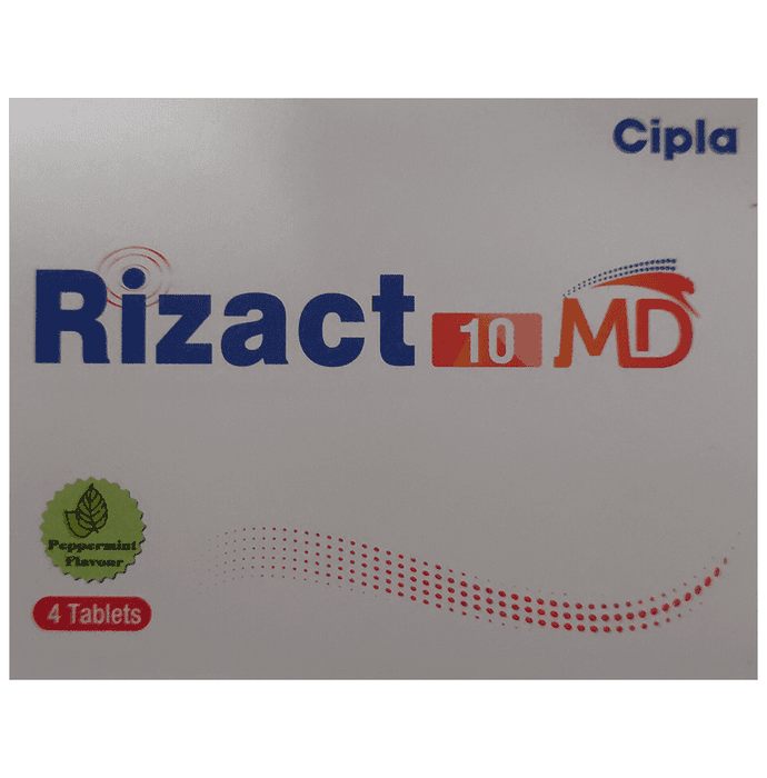 Rizact 10 MD Tablet – Rizatriptan (10mg) 10 mg by Cipla Ltd — photo 1 of 4