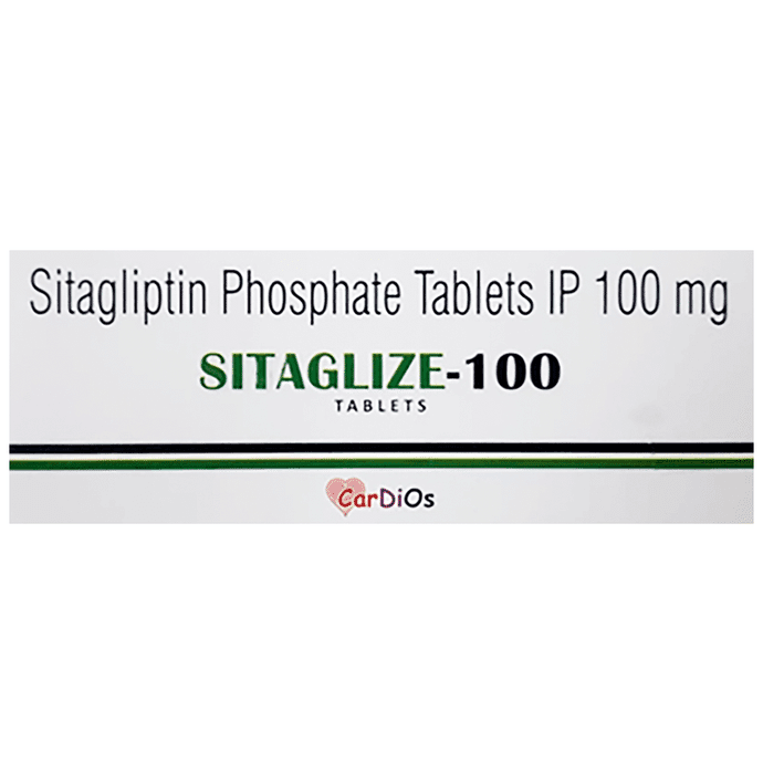 Sitaglize 100 Tablet – Sitagliptin (100mg) 100 mg by Chemo Healthcare Pvt Ltd — photo 1 of 3