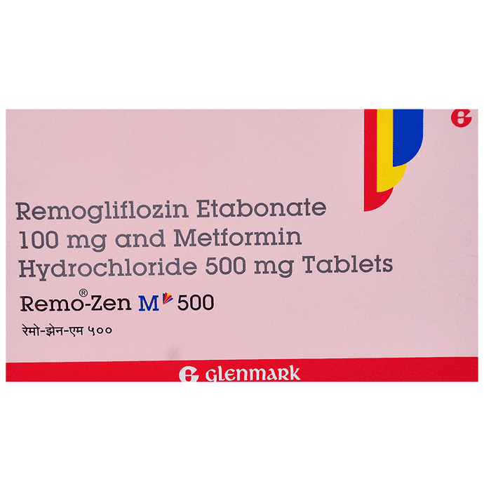 Remo-Zen M 500 Tablet – Remogliflozin Etabonate (100mg) 500 mg by Glenmark Pharmaceuticals Ltd — photo 1 of 4