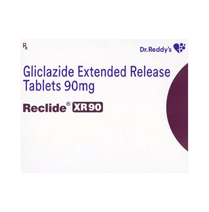 Reclide XR 90 Tablet – Gliclazide (90mg) 90 mg by Dr Reddy's Laboratories Ltd — photo 1 of 2